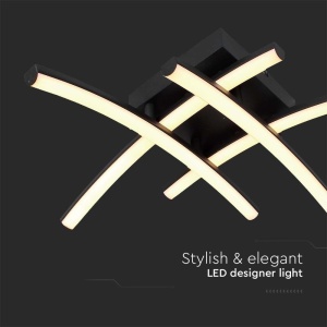 Plafoniera LED 7003, 24W, 2560lm, lumina calda, IP20, neagra, V-TAC [4]- savelectro.ro