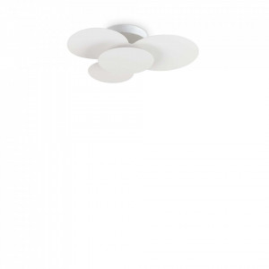 Plafoniera LED Cloud 263519, 33W, 2000lm, lumina calda, IP20, alba mata, Ideal Lux