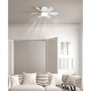Plafoniera LED Delores, cu ventilator, 5W, 350 lm, lumina calda/neutra/rece, IP20, alb mat, Globo Lighting [5]- savelectro.ro