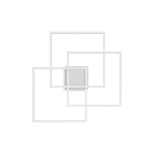 Plafoniere LED, Plafoniera LED Frame Quadrato 33W, lumina calda (2700 K), 2320lm, IP20, alba, Ideal Lux - savelectro.ro