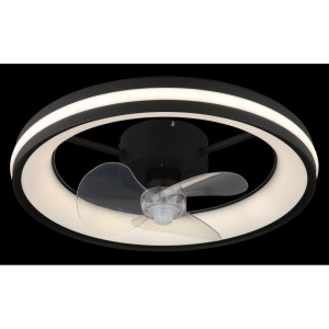 Plafoniera LED Gatian, cu ventilator, 30W, 2215 lm, lumina calda/neutra/rece, IP20, neagra, Globo Lighting [11]- savelectro.ro