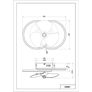 Plafoniera LED Karen, cu ventilator, 24W, 490 lm, lumina calda/neutra/rece, IP20, negru mat, Globo Lighting [8]- savelectro.ro