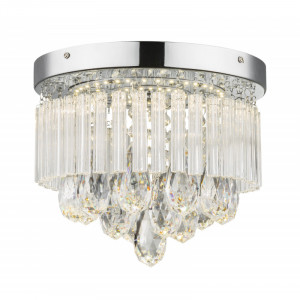 Corpuri de iluminat, Plafoniera LED Manilo 68598A, 12W, 960lm, lumina neutra, IP20, crom+transparenata, Globo Lighting - savelectro.ro