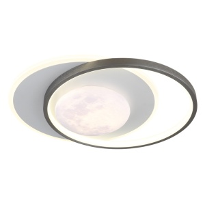Plafoniere LED, Plafoniera LED Moon 30W, lumina neutra (4000 K), 2200 lm, IP20, neagra mat, Globo Lighting - savelectro.ro
