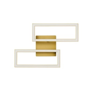 Plafoniere LED, Plafoniera LED Pane, 16W, 780 lm, lumina neutra (4000 K), IP20, alba+aurie, Klausen - savelectro.ro