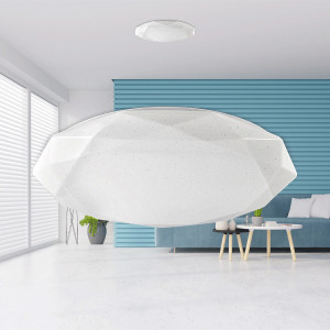 Plafoniera LED rotunda Jade diamant, 44W, 4580 lm, temperatura de culoare ajustabila(3000-6500K), alba, Braytron [2]- savelectro.ro