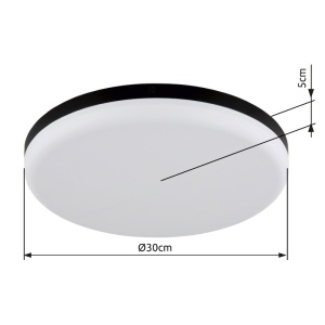 Plafoniera LED rotunda Matthew, 18W, 1080 lm, lumina neutra (4000K), IP20, neagra, Globo Lighting [6]- savelectro.ro