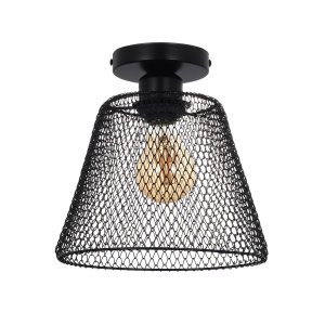 Corpuri de iluminat, Plafoniera Loana PL1 B, E27, neagra, Klausen - savelectro.ro