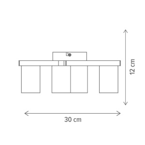 Plafoniera Manner PL4, 4xGU10, alba, Klausen [2]- savelectro.ro