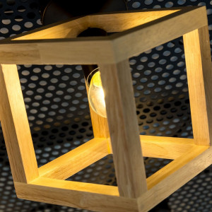 Plafoniera Rhombus KL101050, 1xE27, maro+neagra, IP20, Klausen [4]- savelectro.ro