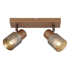 Plafoniere, Plafoniera Satella, 2xE14, metal, sticla fumurie, Globo Lighting - savelectro.ro