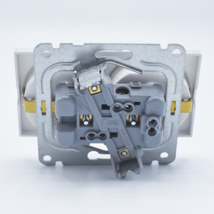 Priza dubla, Argintiu, 16A, IP20, Panasonic Panasonic Arkedia Slim \ Karre Plus