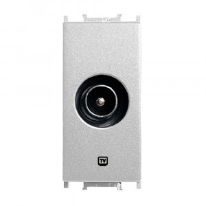 Prize si intrerupatoare, Priza TV capat 1 modul Thea Modular Panasonic, Argintie - savelectro.ro