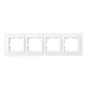 Prize si intrerupatoare Olbia, Rama 4 module, alba, Olbia Titan - savelectro.ro