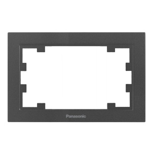 Prize si intrerupatoare Panasonic, Rama priza dubla, IP20, Grafit, Panasonic Karre Plus 55 - savelectro.ro