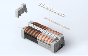 Set Conectori pentru Sina DIN Sonoff 211, 20 bucati, 250V, 32A, cupru, PA, alb [5]- savelectro.ro
