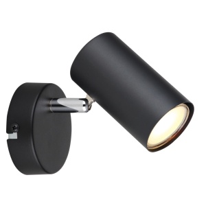 Spoturi, Spot aplicat Allvi, 1xGU10, IP20, negru mat+crom, Globo Lighting - savelectro.ro