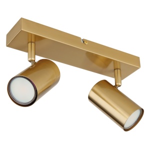 Spoturi, Spot aplicat Robby 2xGU10, orientabil, IP20, auriu mat, Globo Lighting - savelectro.ro
