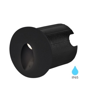 Spoturi exterior, Spot LED incastrabil exterior 2W, 240lm, lumina calda (3000 K), IP65, aluminiu, negru, Braytron - savelectro.ro