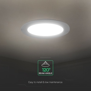 Spot LED rotund incastrat, 12W, 1320lm, lumina calda/neutra/rece, cip CREE, IP20, alb, V-tac [9]- savelectro.ro