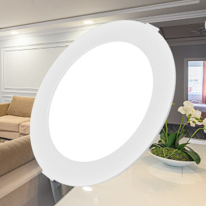 Spot led rotund incastrat 18W, dimabil, 1800 lm, IP40, lumina calda(3000K), Ø229 mm, alb, Braytron [2]- savelectro.ro