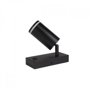 Spot Ring 0296-LVT, cu intrerupator, orientabil, 1xGU10, negru, IP20, Masterled [10]- savelectro.ro