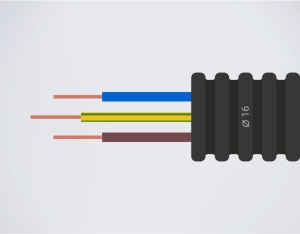 Accesorii pentru managementul cablurilor, Tub flexibil copex 16mm precablat, 3x1.5 FY - savelectro.ro