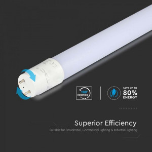 Tub led T8 7.5 W V-TAC Cip Samsung, 850 lm, Lumina Neutra (4000 K), Clasa Energetica E [7]- savelectro.ro
