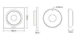 Variator de perete pentru banda LED, compatibil cu banda led monocolora si CCT, montaj aplicat, negru,MiBoxer Milight [3]- savelectro.ro