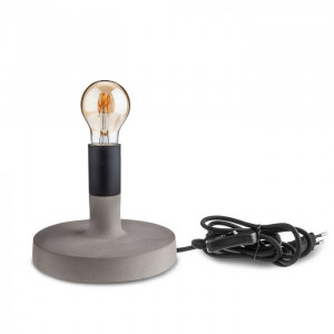Veioza 3852-VT, cu intrerupator, 1xE27, gri+neagra, IP20, V-TAC [1]- savelectro.ro