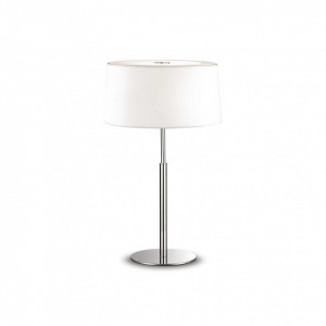 Veioza Hilton 075532, cu intrerupator, 2xE14, alba+crom, IP20, Ideal Lux [1]- savelectro.ro