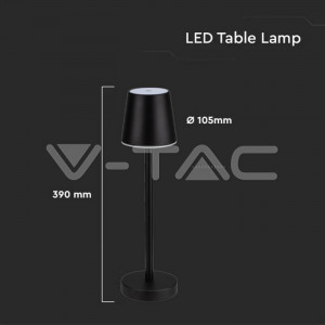 Veioza LED 10194-VT, dimabila, 3W, 70lm, lumina neutra, neagra, IP20, V-TAC [5]- savelectro.ro