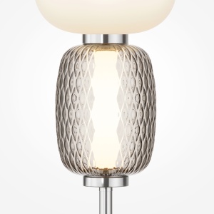 Veioza LED Pattern MOD267TL-L28CH3K, cu intrerupator, 28W, 3800lm, lumina calda, IP20, crom+alba+gri, Maytoni [2]- savelectro.ro