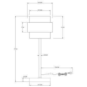 Veioza Milley, 1xE27, IP20, negru/auriu, Globo Lighting [4]- savelectro.ro