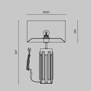 Veioza Muse MOD304TL-01G, cu intrerupator, 1xE27, aurie, IP20, Maytoni [4]- savelectro.ro