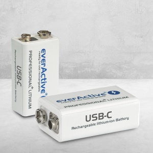 Acumulator EverActive 9V, capacitate 550mAh,incarcare directa prin USB-C [4]- savelectro.ro