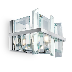 Aplica Cerezo MOD201WL-02N, 2xE14, crom+transparenta, IP20, Maytoni [1]- savelectro.ro