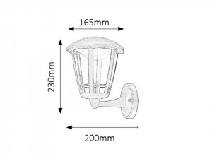 Aplica de exterior Sorrento LED, negru mat, transparent, 1 bec, 500 lm, lumina calda (3000K), 8126, Rabalux [3]- savelectro.ro