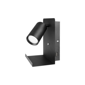 Aplica de perete Kaliso GU10 USB, negru, 150mm, Masterled [2]- savelectro.ro