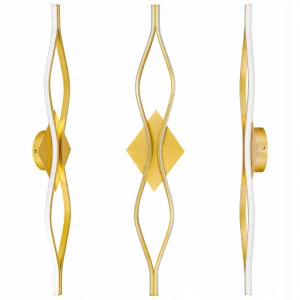 Aplice, Aplica de perete LED Bramis, design ondulat, 22W, 78cm, lumina neutra (4000 K), aurie, Masterled - savelectro.ro