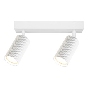 Aplica de perete Lucerno, textura striata, 2xGU10, alba mata, Masterled [2]- savelectro.ro