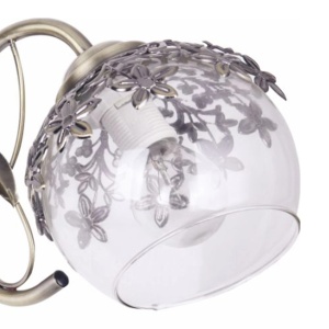Aplica Desert LY-3461, 1xE27, bronz si alb transparent, stil clasic, IP20 [5]- savelectro.ro
