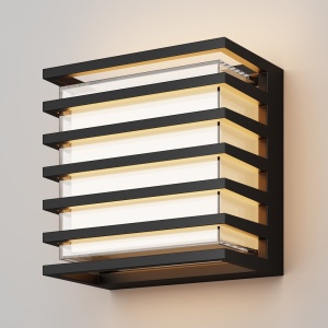 Corpuri de iluminat exterior, Aplica exterior Downing Street, 10W, lumina calda (3000K), IP65, neagra, Maytoni - savelectro.ro