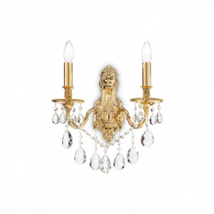 Corpuri de iluminat, Aplica Gioconda 060491, 2xE14, aurie+transparenta, IP20, Ideal Lux - savelectro.ro