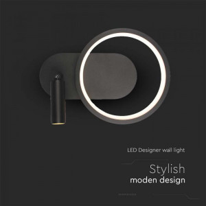 Aplica LED Designer 14982-VT, 12W, 1500lm, lumina neutra, IP20, neagra, V-Tac [5]- savelectro.ro
