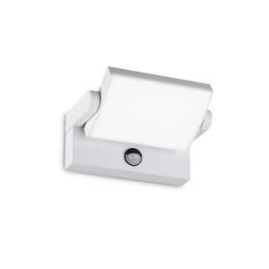 Aplice si felinare exterior, Aplica LED exterior Swipe 21W, 1390lm, lumina calda (3000 K), senzor miscare, IP54, alba, Ideal Lux - savelectro.ro