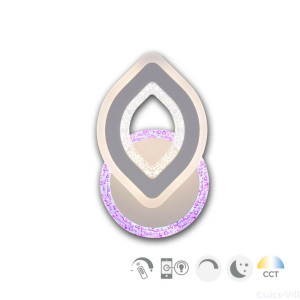 Aplica LED Smart Doris KL151050, cu telecomanda, dimabila, 30W, 2700lm, lumina calda+neutra+rece, IP20, alba, Klausen [3]- savelectro.ro