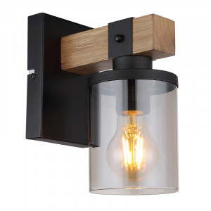 Aplica Lila 15555W, 1xE27, fumurie+neagra+naturala, IP20, Globo [1]- savelectro.ro