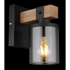 Aplica Lila 15555W, 1xE27, fumurie+neagra+naturala, IP20, Globo [3]- savelectro.ro