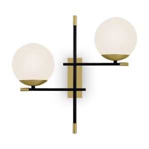 Corpuri de iluminat, Aplica Nostalgia MOD050WL-02G, 2xE14, alba+aurie+neagra, IP20, Maytoni - savelectro.ro